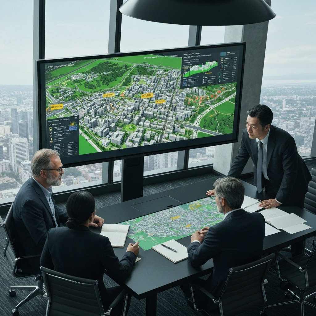 Urban planning visualization with government officials